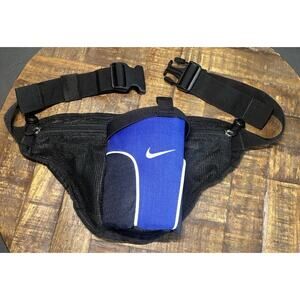 Nike Waist Water Bottle Holder Bag With Zip Pockets Hiking Pack Black